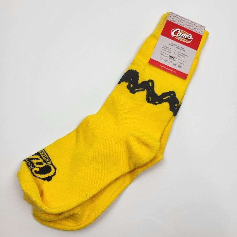 NWT - Raising Cane's‎ Yellow Charlie Brown Socks - Unisex